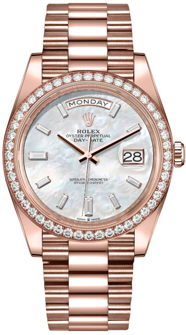 ROLEX Day-Date 40 White Mother Of Pearl Dial Men'S Watch 228345Rbr-0026 Image 1