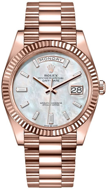 ROLEX Day-Date 40 Mother Of Pearl Diamond Dial Men'S Watch 228235-0056 Image 1 ROLEX Day-Date 40 Mother Of Pearl Diamond Dial Men'S Watch 228235-0056 Image 1