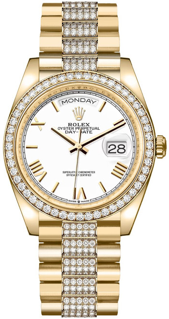 ROLEX Day-Date 36 Diamond Bracelet Unisex Watch 128348Rbr-0065 Image 1