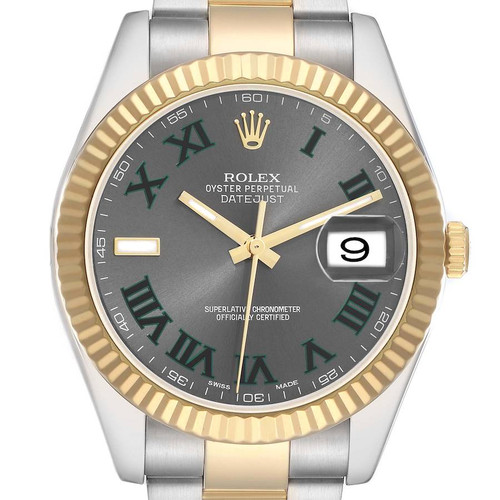 ROLEX Datejust Ii 41 Steel Yellow Gold Wimbledon Dial Mens Watch 116333 Image 1
