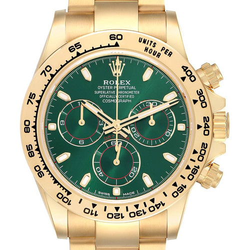 ROLEX Daytona Yellow Gold John Mayer Green Dial Mens Watch 116508 Image 1