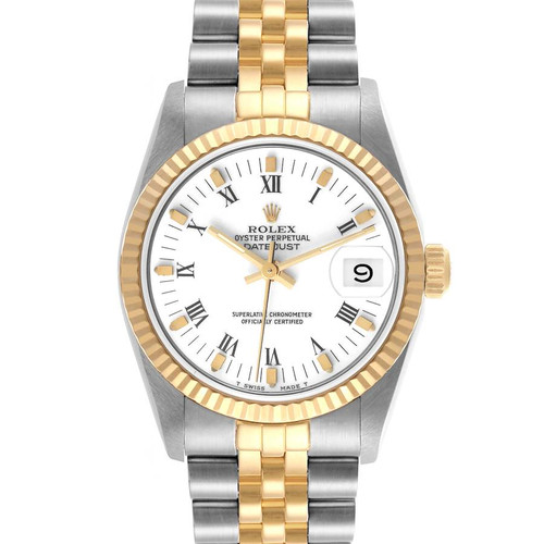 ROLEX Datejust 31 Midsize Steel Yellow Gold White Dial Ladies Watch 68273 Image 1