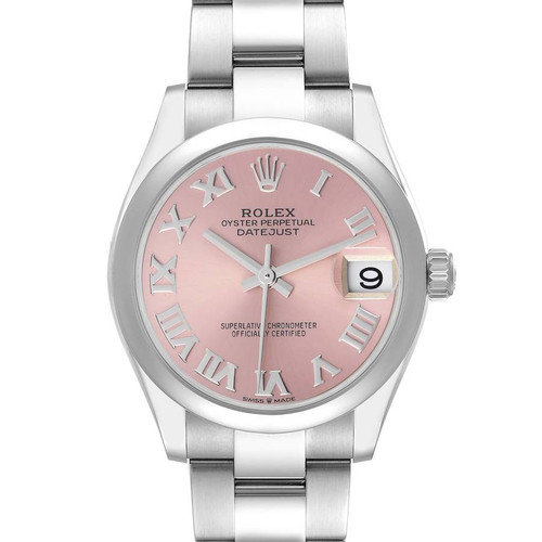 ROLEX Datejust Midsize Pink Roman Dial Steel Ladies Watch 278240 Image 1