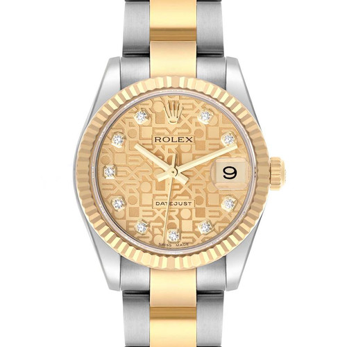 ROLEX Datejust Midsize Steel Yellow Gold Diamond Ladies Watch 178273 Image 1