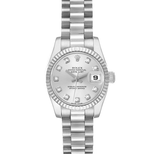 ROLEX President Ladies White Gold Diamond Ladies Watch 179179 Image 1