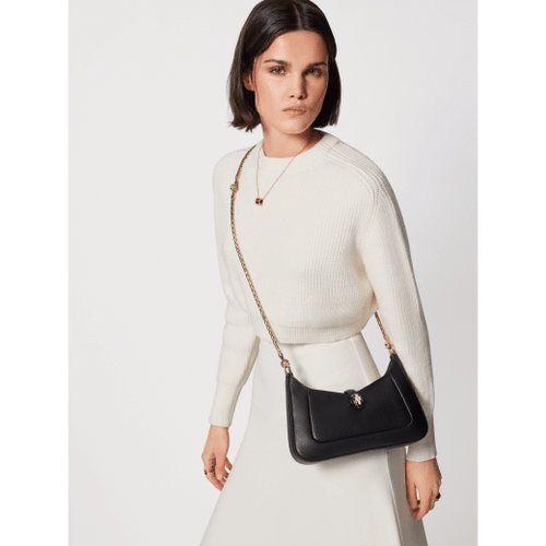 Locò Small Shoulder Bag In Calfskin for Woman in Light Ivory