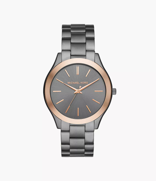 MICHAEL KORS Men'S Slim Runway Gunmetal Three-Hand Watch Mk8576 Image 1