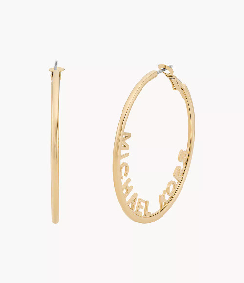 MICHAEL KORS Fashion Mk Gold-Tone Stainless Steel Hoop Earrings Mkj7992710 Image 1
