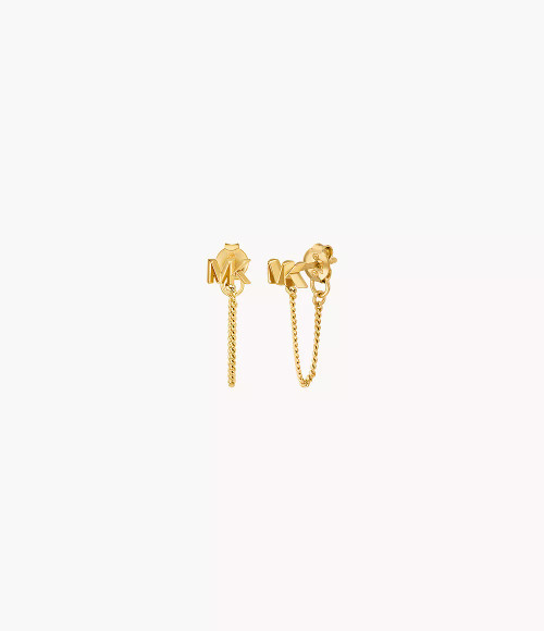 MICHAEL KORS 14K Gold-Plated Sterling Silver Front To Back Chain Stud Earrings Mkc1782710 Image 1