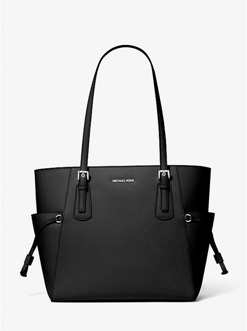 MICHAEL KORS Voyager Large Saffiano Leather Tote Bag BLACK Image 1