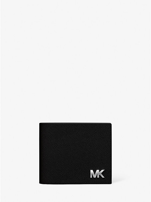 MICHAEL KORS Cooper Saffiano Leather Billfold Wallet With Passcase BLACK Image 1 MICHAEL KORS Cooper Saffiano Leather Billfold Wallet With Passcase BLACK Image 1