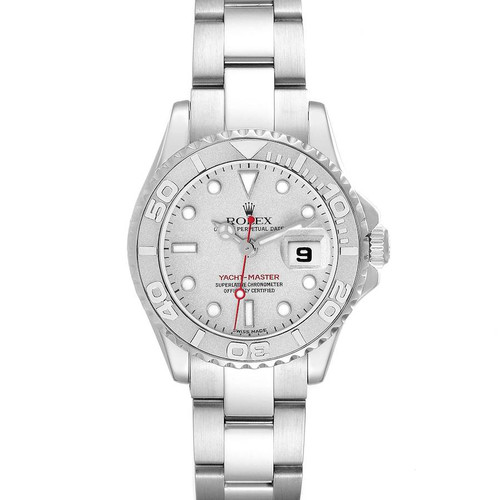 ROLEX Yachtmaster 29 Steel Platinum Dial Bezel Ladies Watch 169622 Image 1