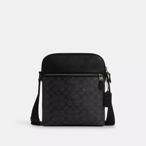 COACH Houston Flight Bag In Signature Canvas COACH Houston Flight Bag In Signature Canvas