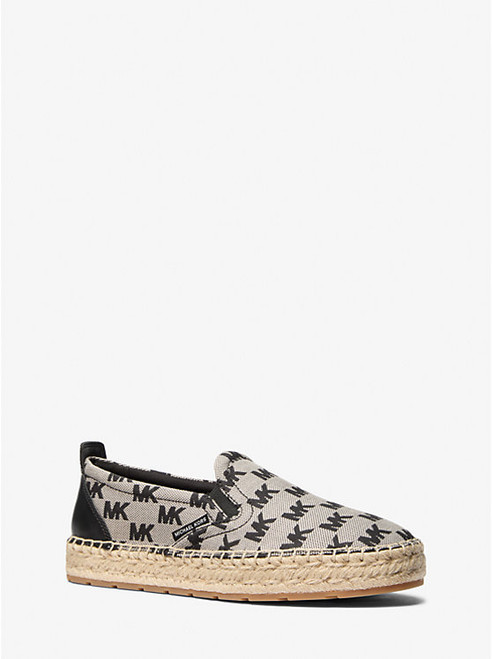 MICHAEL KORS Emory Logo Jacquard Espadrille BLACK Image 1 MICHAEL KORS Emory Logo Jacquard Espadrille BLACK Image 1