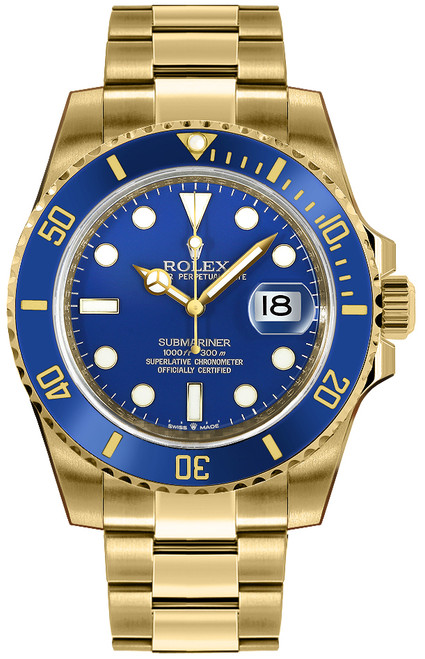 ROLEX Submariner Date Solid 18K Yellow Gold Men'S Watch 126618Lb-0002 Image 1