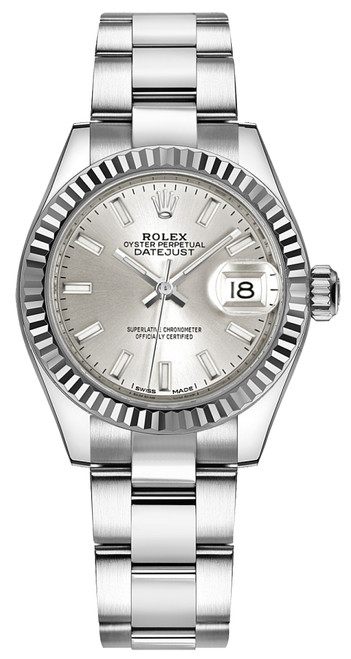ROLEX Lady-Datejust 28 Silver Dial Oyster Bracelet Watch 279174-0006 Image 1