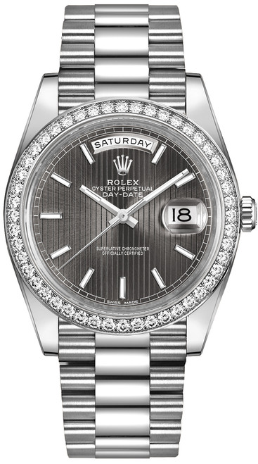 ROLEX Day-Date 40 Dark Rhodium Dial Men'S Watch 228349Rbr-0008 Image 1