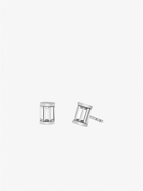 MICHAEL KORS Cubic Zirconia Stud Earrings SILVER Image 1