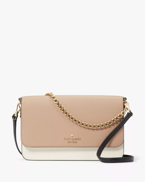 KATE SPADE  Madison Willow Medium Flap Convertible Crossbody - Toasted Hazelnut Multi