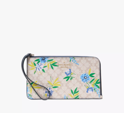 【Kate Spade】Lucy Spade Flower L-zip Wristlet ◆国内発送◆ Explore Authentic Luxury Goods: Kate Spade Lucy Spade Flower
