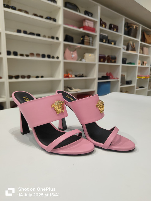 VERSACE Medusa Leather Sandals (@Delhi Studio)