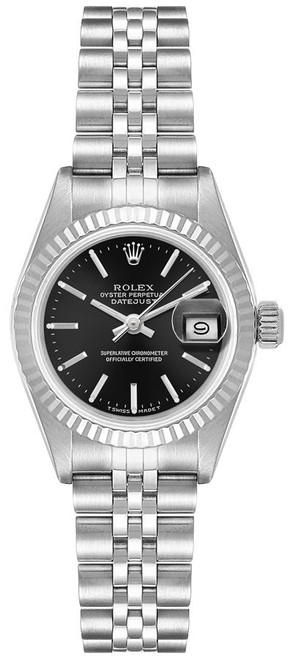 ROLEX Lady-Datejust 26 Black Index Dial Jubilee Bracelet Women'S Watch 69174 Image 1