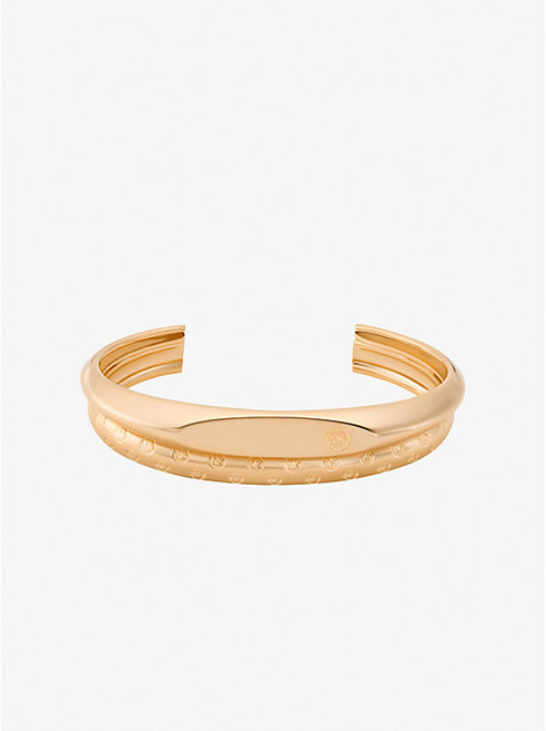 MICHAEL KORS Logo Engraved Cuff GOLD Image 1