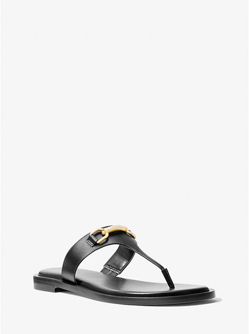 MICHAEL KORS Carson Leather Sandal BLACK Image 1