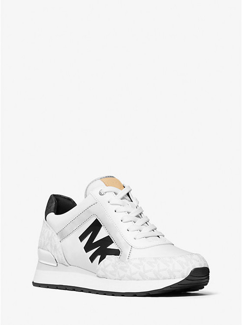 MICHAEL KORS Maddy Two-Tone Logo Trainer BRIGHT WHT Image 1