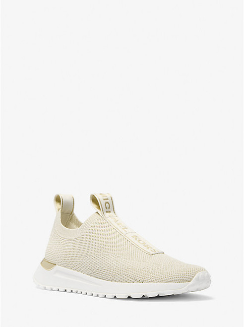 MICHAEL KORS Bodie Metallic Knit Slip-On Sneaker PALE GOLD Image 1 MICHAEL KORS Bodie Metallic Knit Slip-On Sneaker PALE GOLD Image 1