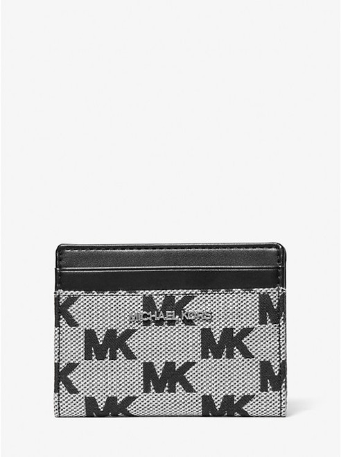 MICHAEL KORS Cooper Logo Jacquard Bi-Fold Wallet BLACK Image 1