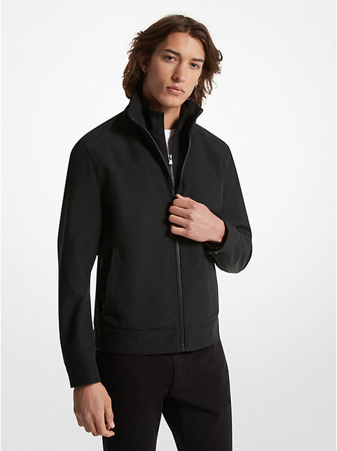 MICHAEL KORS Kilkenny Mixed-Media Jacket BLACK Image 1