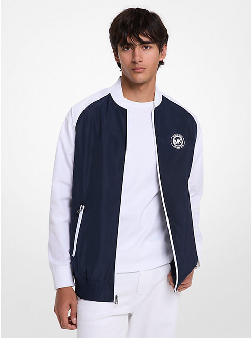 MICHAEL KORS Logo Charm Windbreaker Jacket MIDNIGHT Image 1