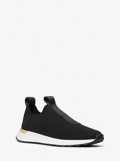 MICHAEL KORS Bodie Logo Tape Mesh Slip-On Trainer BLACK Image 1