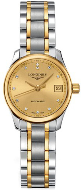 LONGINES Master Collection Gold Dial Diamond Women'S Watch L2.128.5.37.7 Image 1 LONGINES Master Collection Gold Dial Diamond Women'S Watch L2.128.5.37.7 Image 1