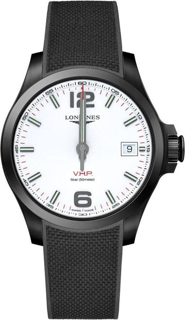 LONGINES Conquest V.H.P. Black Steel Men'S Watch L3.716.2.76.9 Image 1