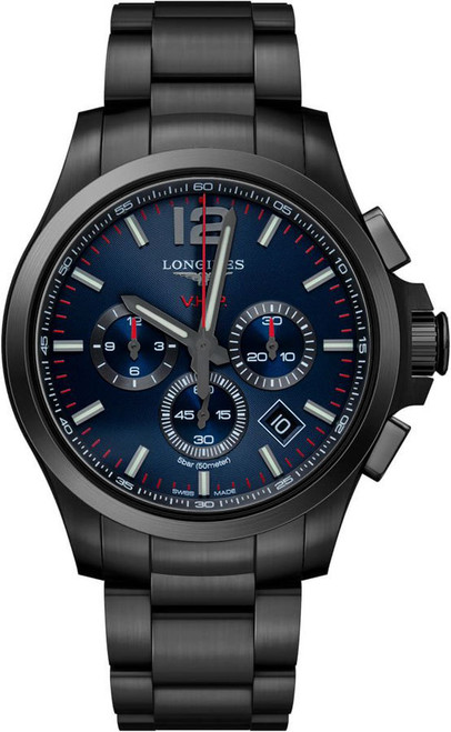 LONGINES Conquest V.H.P. Blue Chronograph Men'S Watch L3.717.2.96.6 Image 1 LONGINES Conquest V.H.P. Blue Chronograph Men'S Watch L3.717.2.96.6 Image 1