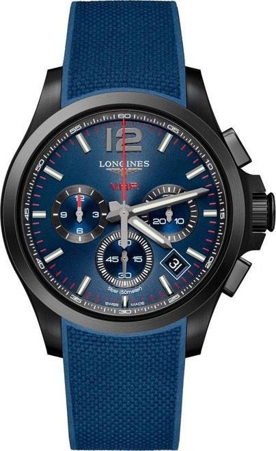 LONGINES Conquest V.H.P. Blue Dial Quartz Men'S Watch L3.717.2.96.9 Image 1 LONGINES Conquest V.H.P. Blue Dial Quartz Men'S Watch L3.717.2.96.9 Image 1