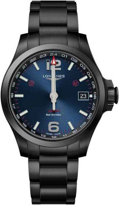LONGINES Conquest V.H.P. Blue Dial Gmt Men'S Watch L3.718.2.96.6 Image 1