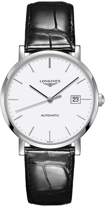 LONGINES Elegant Collection White Dial Black Leather 39Mm Men'S Watch L4.910.4.12.2 Image 1 LONGINES Elegant Collection White Dial Black Leather 39Mm Men'S Watch L4.910.4.12.2 Image 1