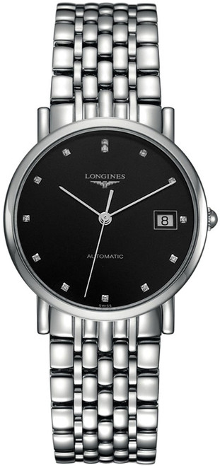 LONGINES Elegant Collection 34.5Mm Black Dial Women'S Watch L4.809.4.57.6 Image 1