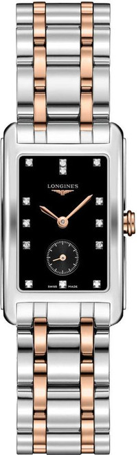 LONGINES Dolcevita Black Diamond Dial Two-Tone Women'S Watch L5.512.5.57.7 Image 1 LONGINES Dolcevita Black Diamond Dial Two-Tone Women'S Watch L5.512.5.57.7 Image 1