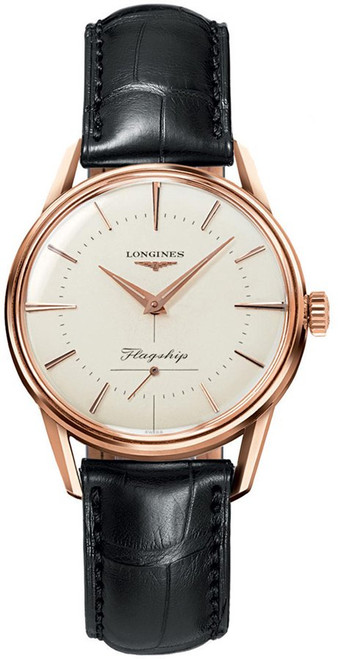 LONGINES Flagship Heritage 18K Rose Gold Men'S Watch L4.746.8.72.0 Image 1