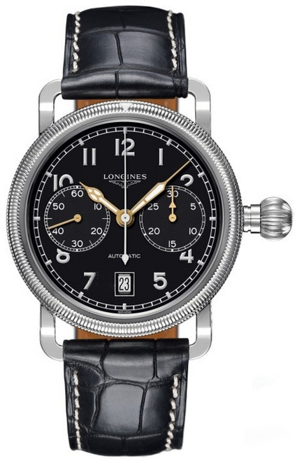LONGINES Heritage Automatic Chronograph Black Dial Men'S Watch L2.783.4.53.0 Image 1