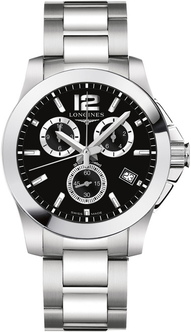 LONGINES Conquest Black Dial Men'S Watch L3.660.4.56.6 Image 1