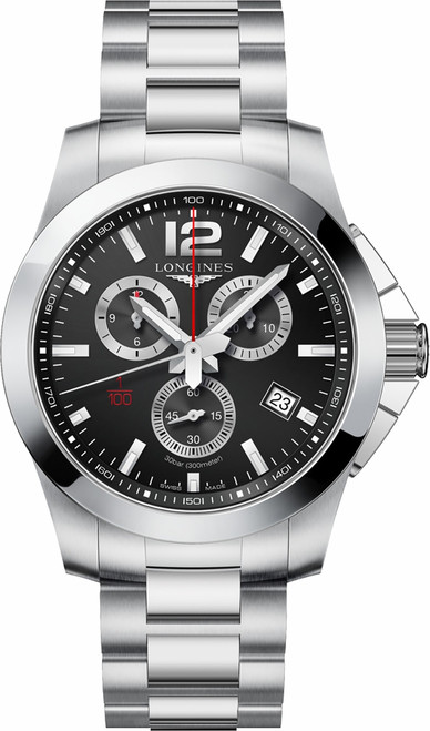 LONGINES Conquest Men'S Quartz Chrono Sports Watch L3.800.4.56.6 Image 1 LONGINES Conquest Men'S Quartz Chrono Sports Watch L3.800.4.56.6 Image 1