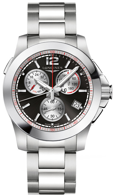 LONGINES Conquest Jumping Black Dial Men'S Watch L3.701.4.56.6 Image 1