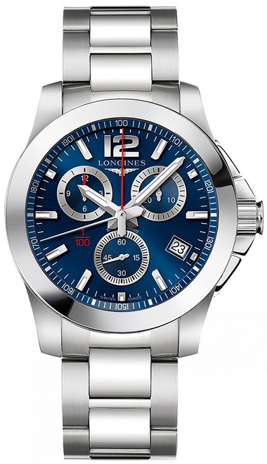LONGINES Conquest Blue Dial Men'S Watch L3.700.4.96.6 Image 1