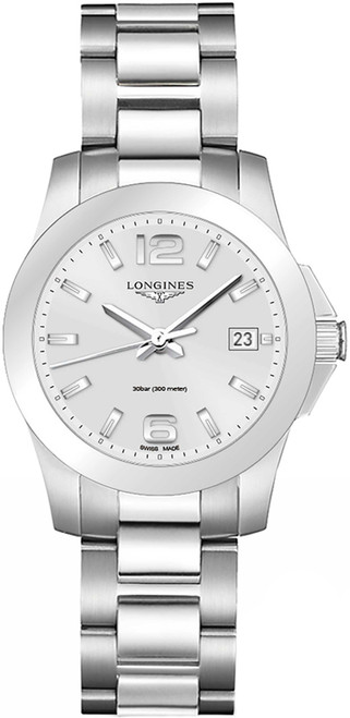 LONGINES Conquest Silver Dial Steel Women'S Watch L3.377.4.76.6 Image 1