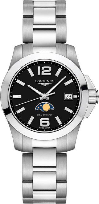 LONGINES Conquest Quartz Moon Phase Women'S Watch L3.381.4.58.6 Image 1